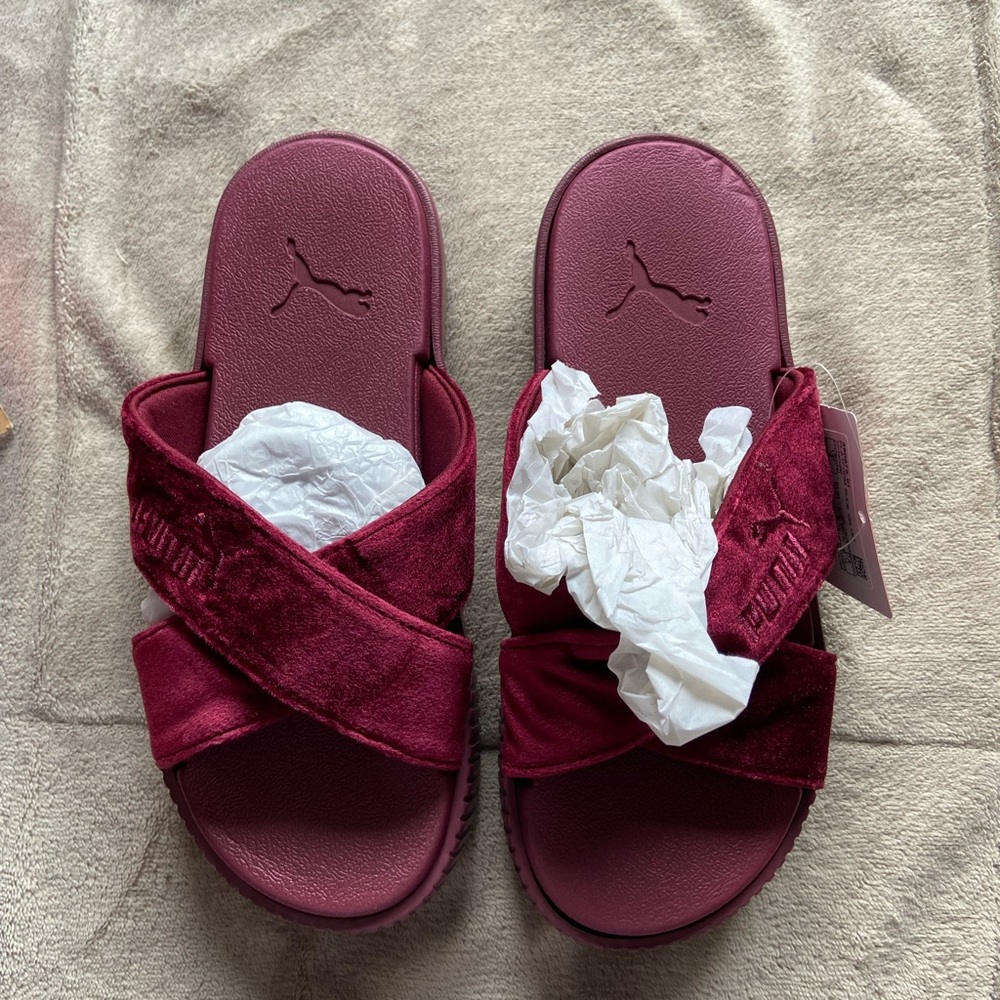 PUMA PLATFORM VELVET SLIDES - Picture 2 of 4